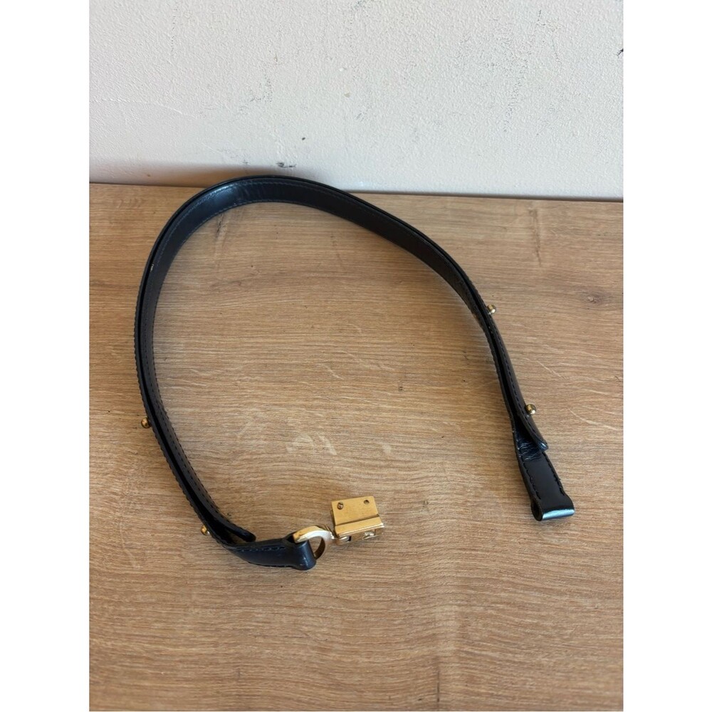 Authentic Louis Vuitton black leather strap